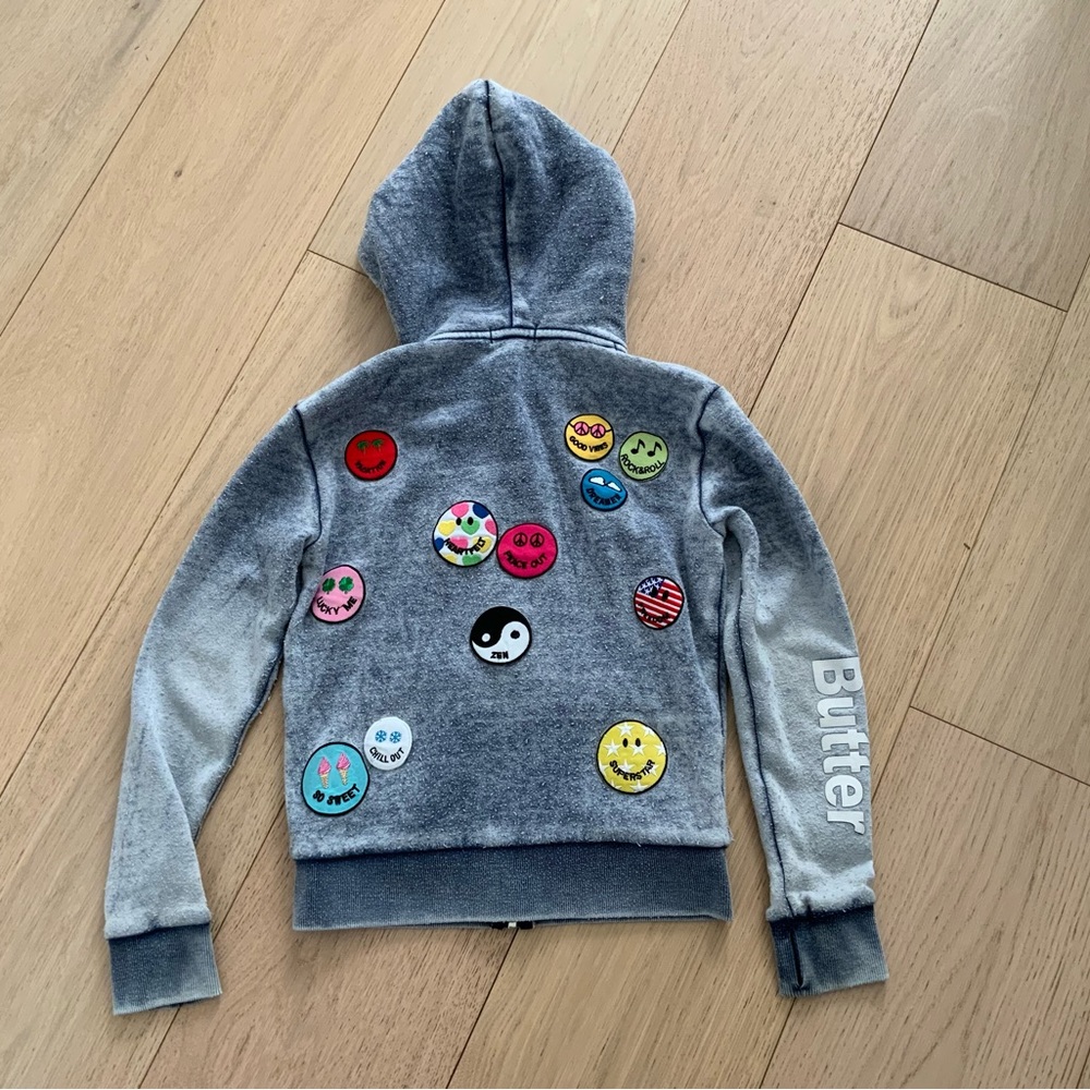 BUTTER SUPER SOFT GIRLS HOODIE SIZE M 8/10
